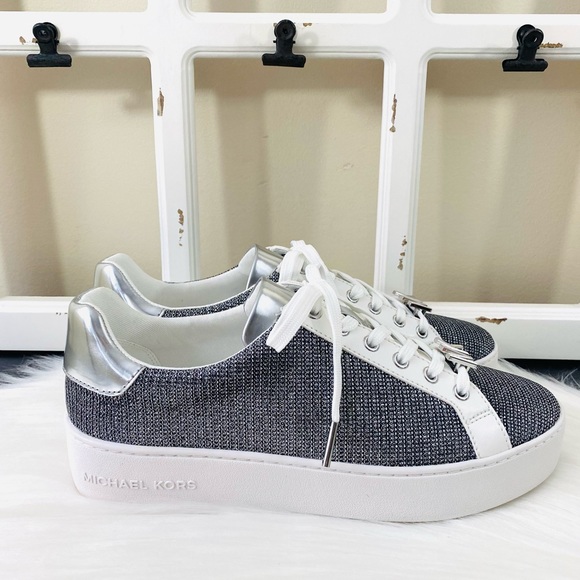 michael kors poppy lace up trainers